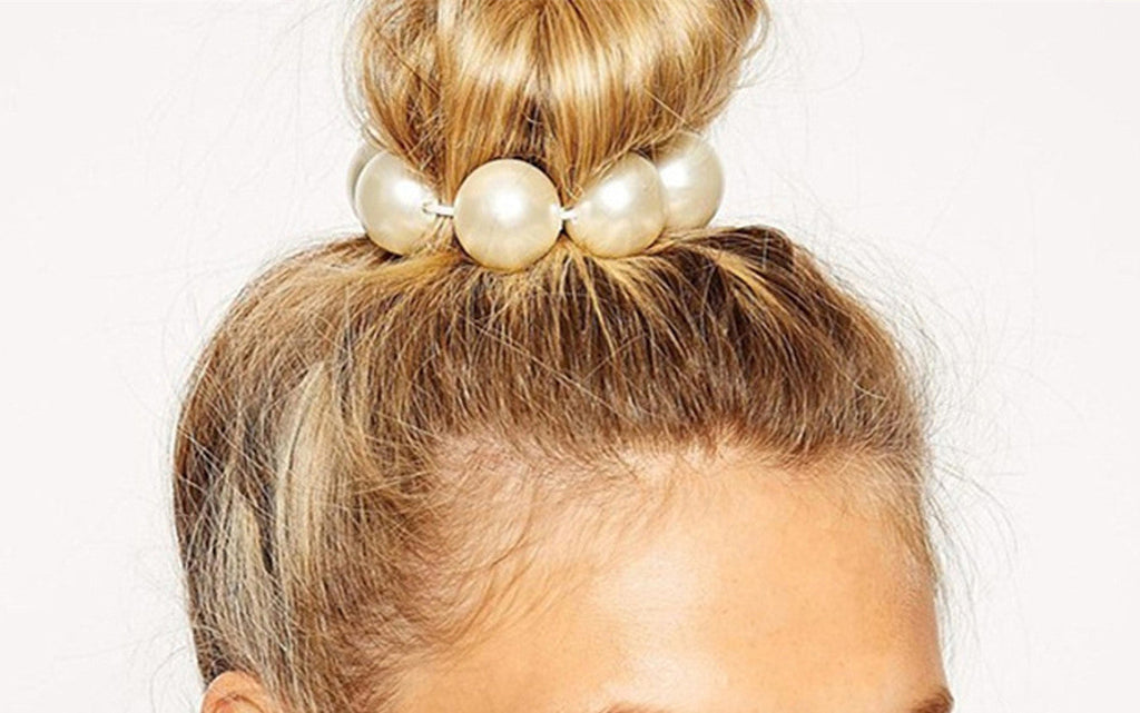 Feelontop Hair Accessories Colorful Beads Elastic Hair Rope Hair Ties Hair Bands