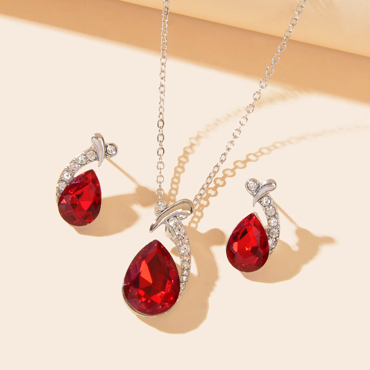 Luxurious Drop Necklace and Earrings