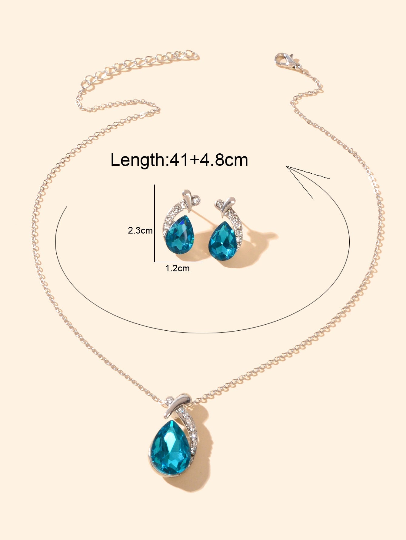 Luxurious Drop Necklace and Earrings