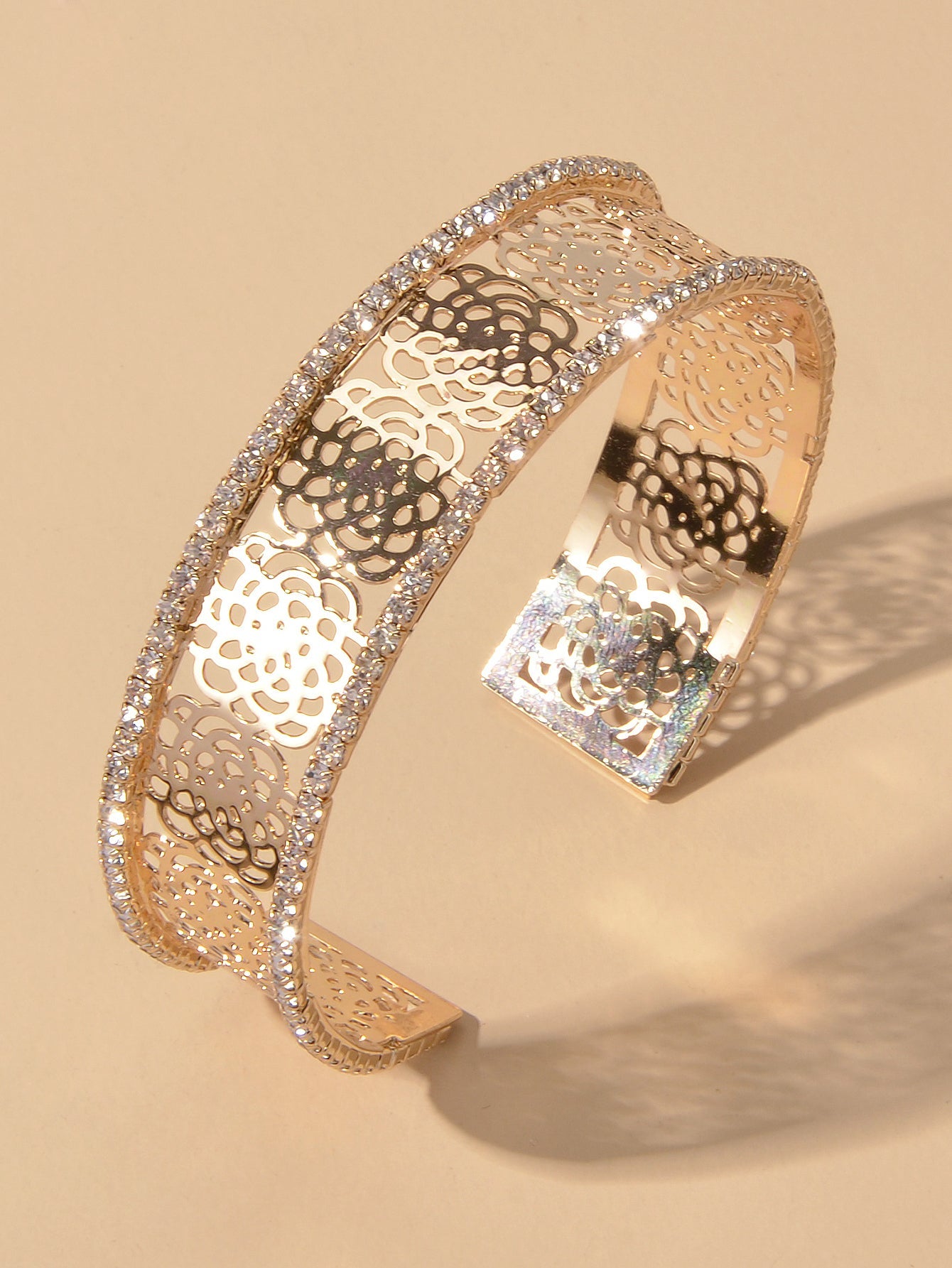 Silver Thin Open Cuff Bracelet