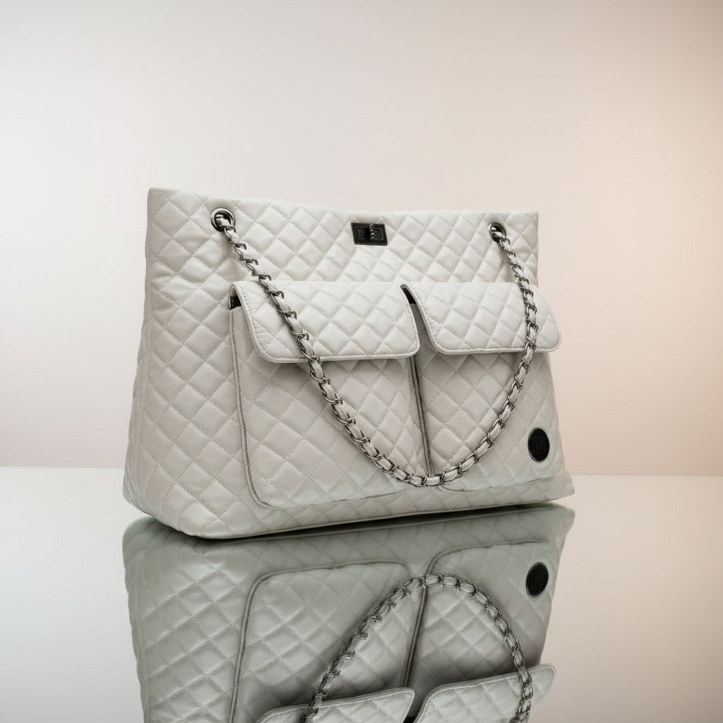 Diana Quilted Vegan Leather Weekender Tote Bag