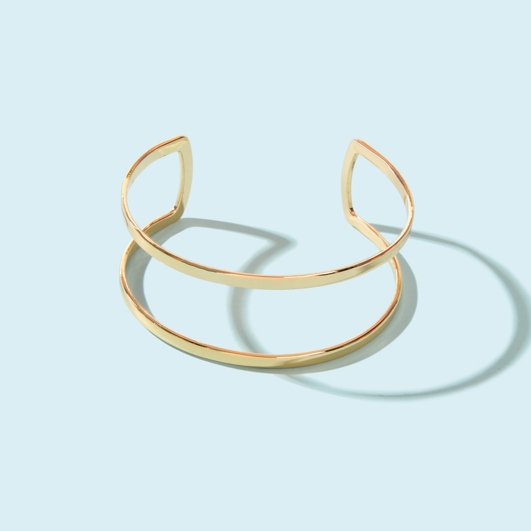 Gold Hollow Wide Opening Bracelet