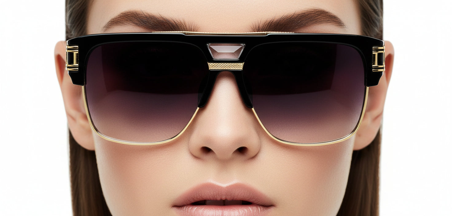 LUXURIANT™ SUNGLASSES - CAPITALS (Faded Black)