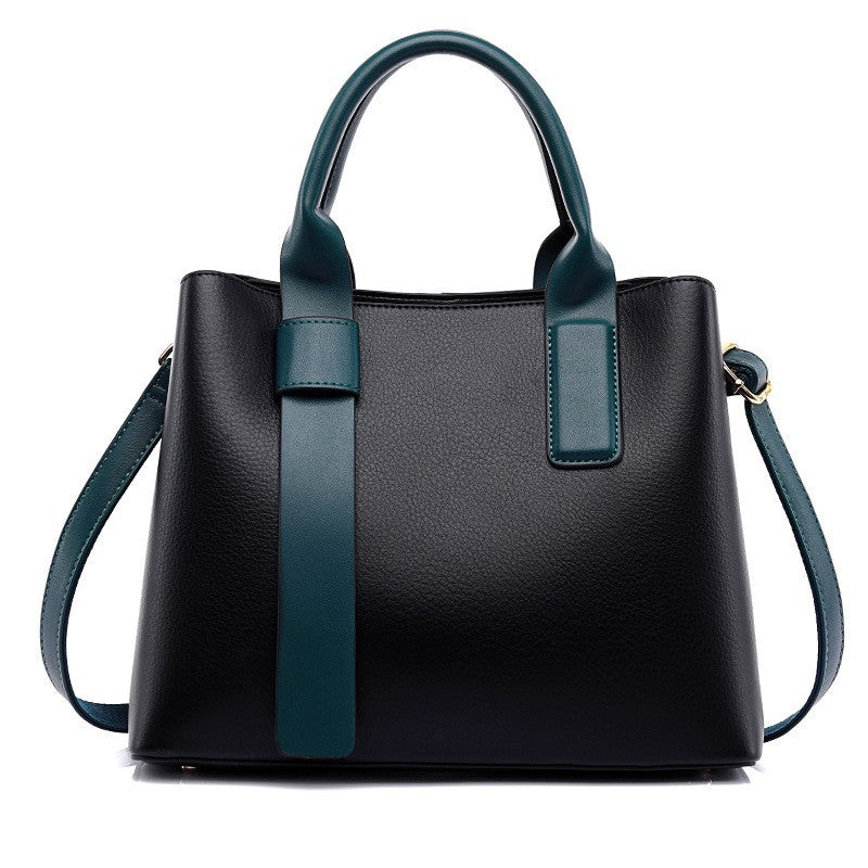 NNEDSZ Black Retro Fashion Handbag - Elegant Tote with Large Capacity for Work and Daily Use