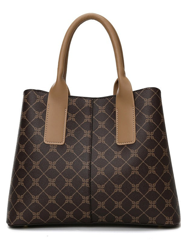 NNEDSZ Black Retro Fashion Handbag - Elegant Tote with Large Capacity for Work and Daily Use