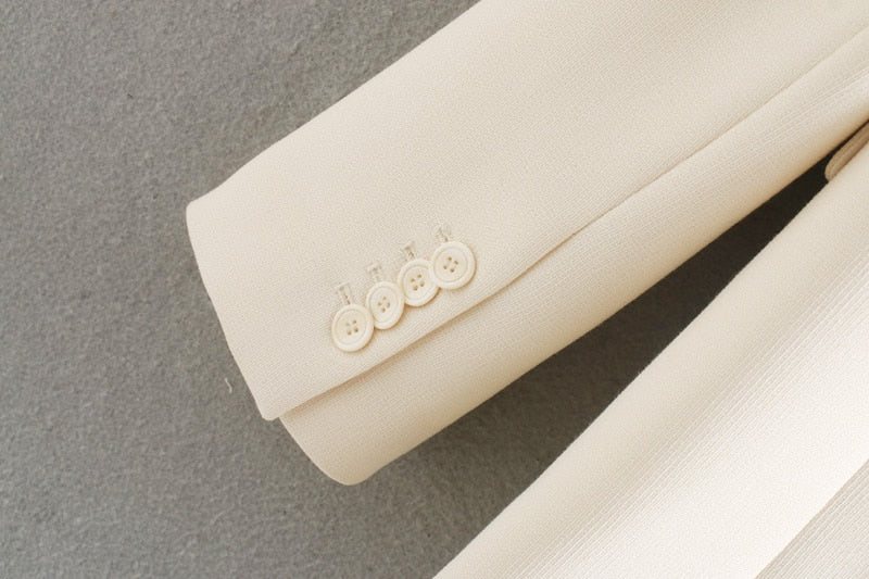 Women summer blazer double breasted jacket