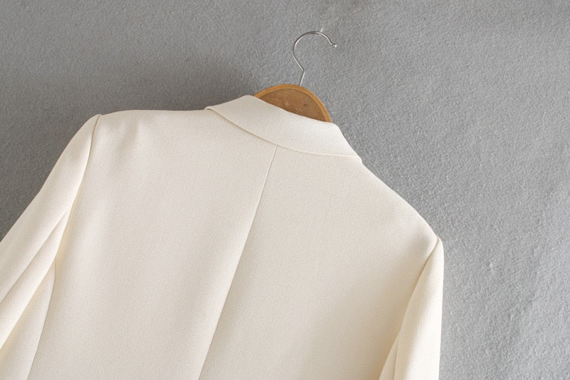 Women summer blazer double breasted jacket