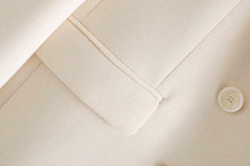 Women summer blazer double breasted jacket