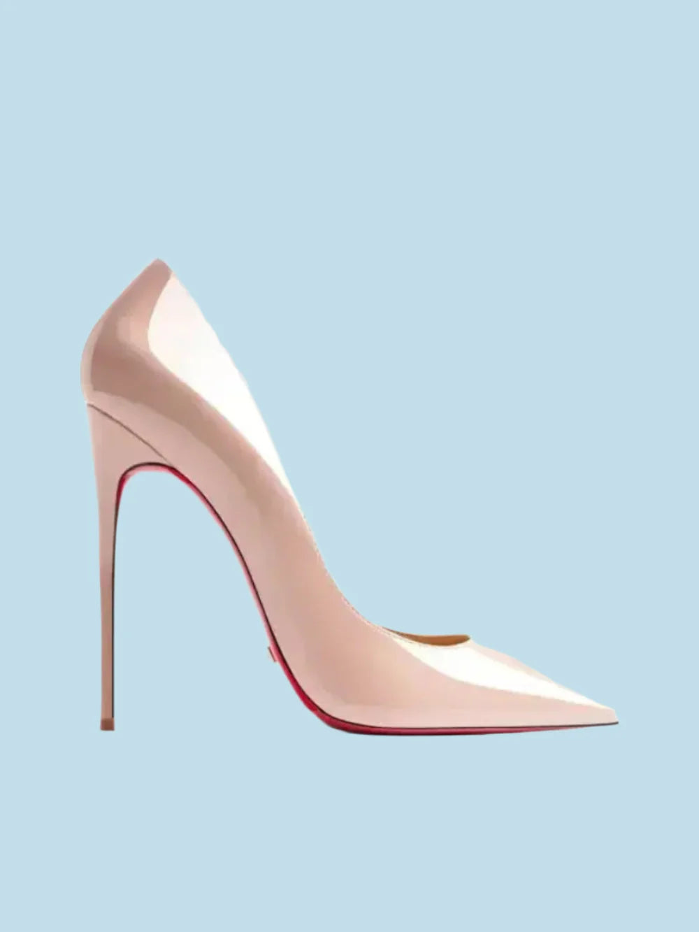 Real Leather Classic Pumps Red Bottom Pointed Toe High Heels