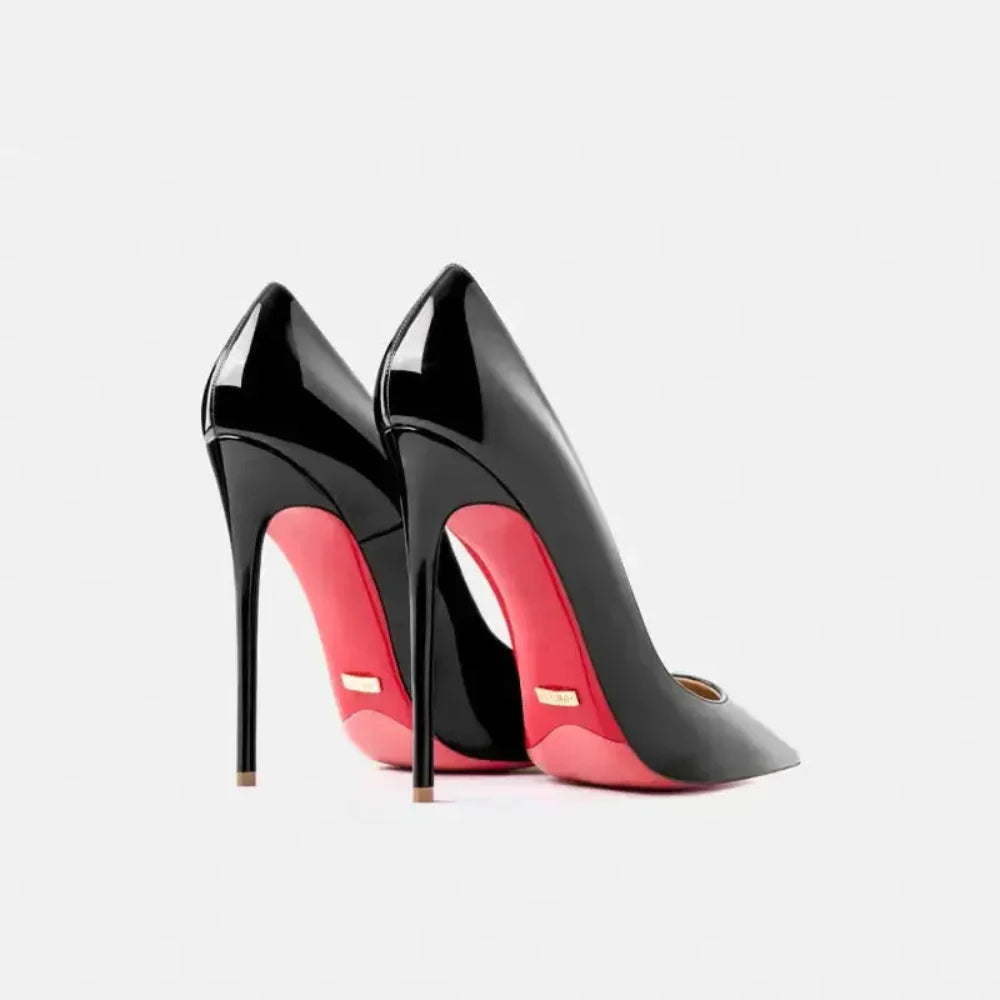 Real Leather Classic Pumps Red Bottom Pointed Toe High Heels